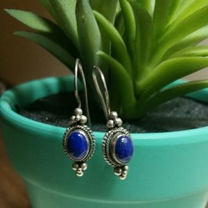 Sterling Silver and Blue Earrings